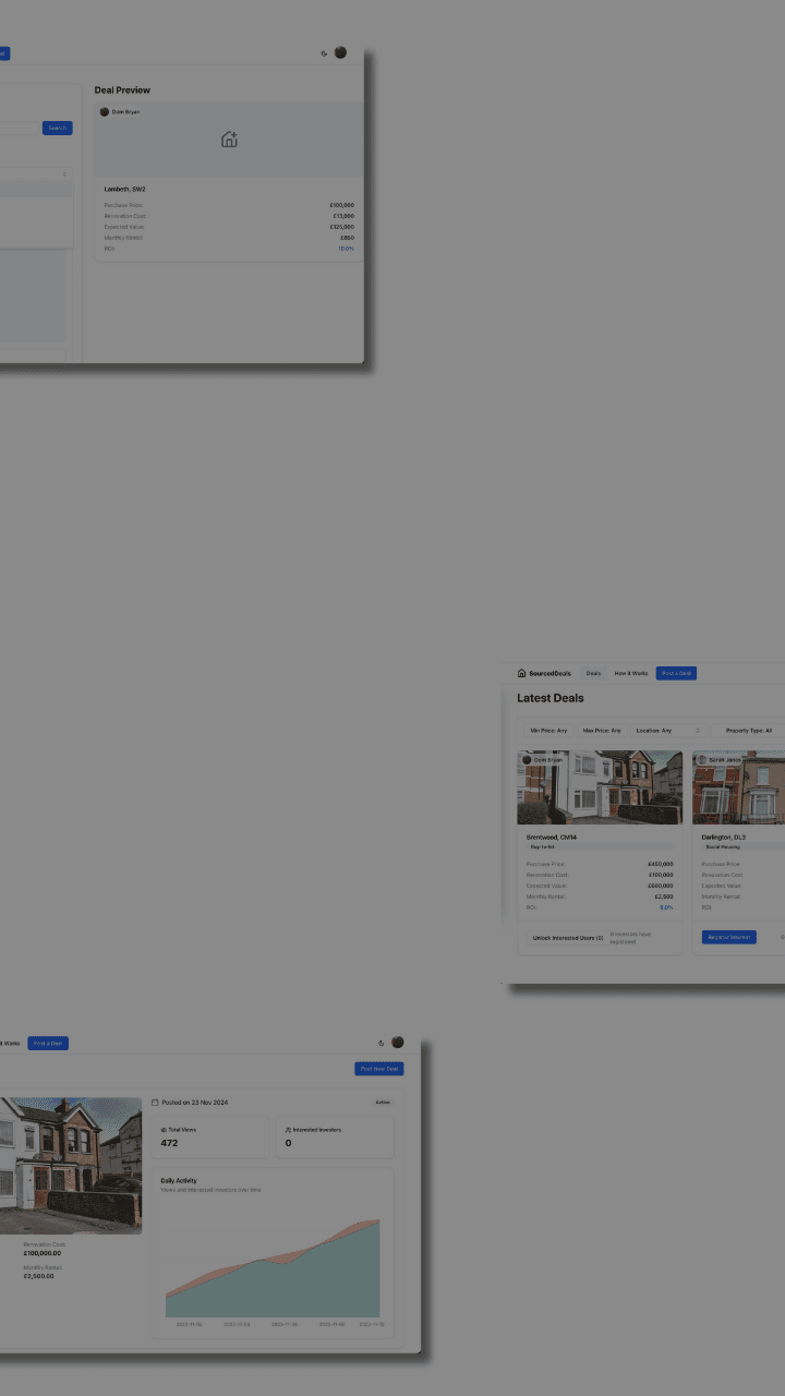SourcedDeals platform background